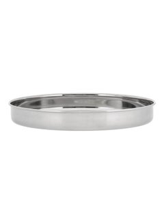 Royalford Round Bidding Thali  Made In India Silver 26cm  - Image 2