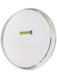 Royalford Round Bidding Thali  Made In India Silver 26cm  - Image 3