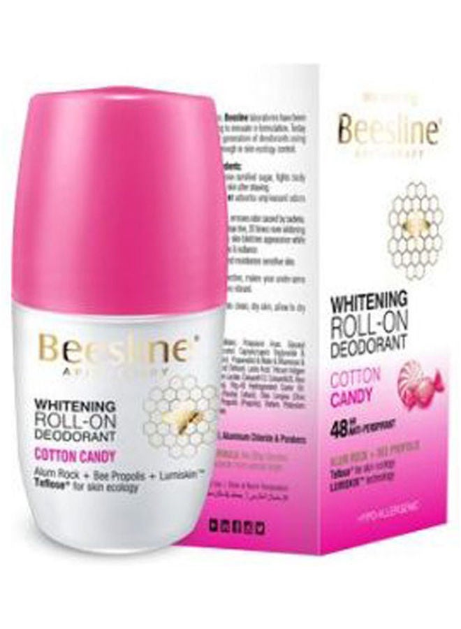 بيزلين مزيل عرق لتفتيح البشرة ببلية دوارة - برائحة حلوى غزل البنات أبيض/ وردي