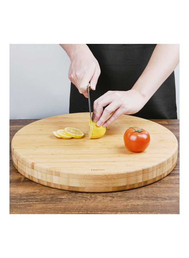 Fissman Round Bamboo Cutting Board Beige 43 x 5 x 43cm  - Image 5