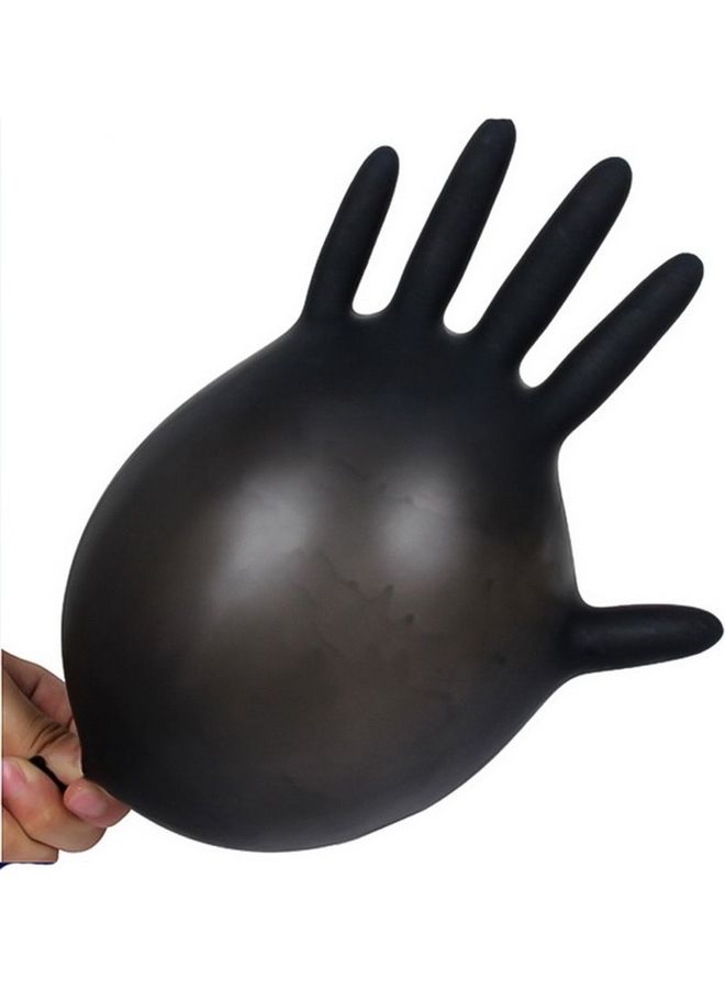 Pair Of 50 Disposable Latex Gloves Black - Image 4