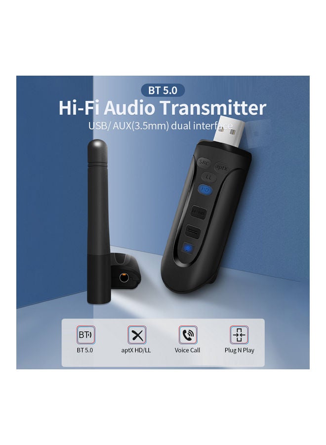 USB BT 5.0 Audio Transmitter V9369_P Black - Image 3