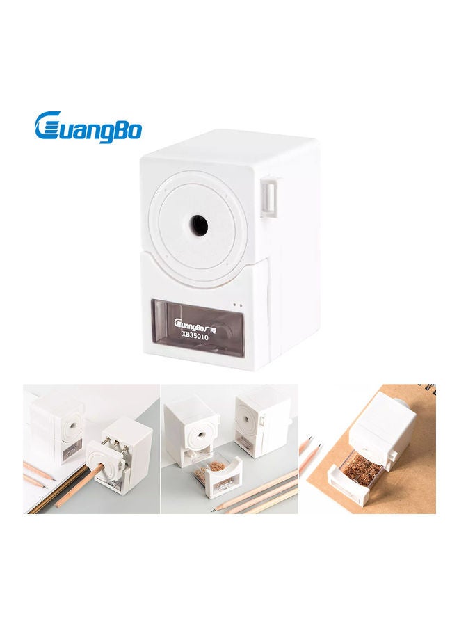 Guangbo Manual Pencil Sharpener Creative Hand Pencil Sharpener Student White - Image 1