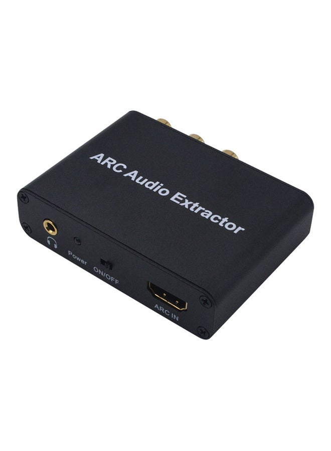 HD ARC Adapter 192KHz Audio Extractor Stereo Splitter to Optical/Coaxial/RCA/3.5mm Jack Adater Support CEC Function V9318_P Black
