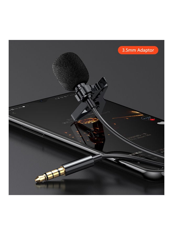 Lavalier Microphone for Professional Camera and Mobile V8057_P Black