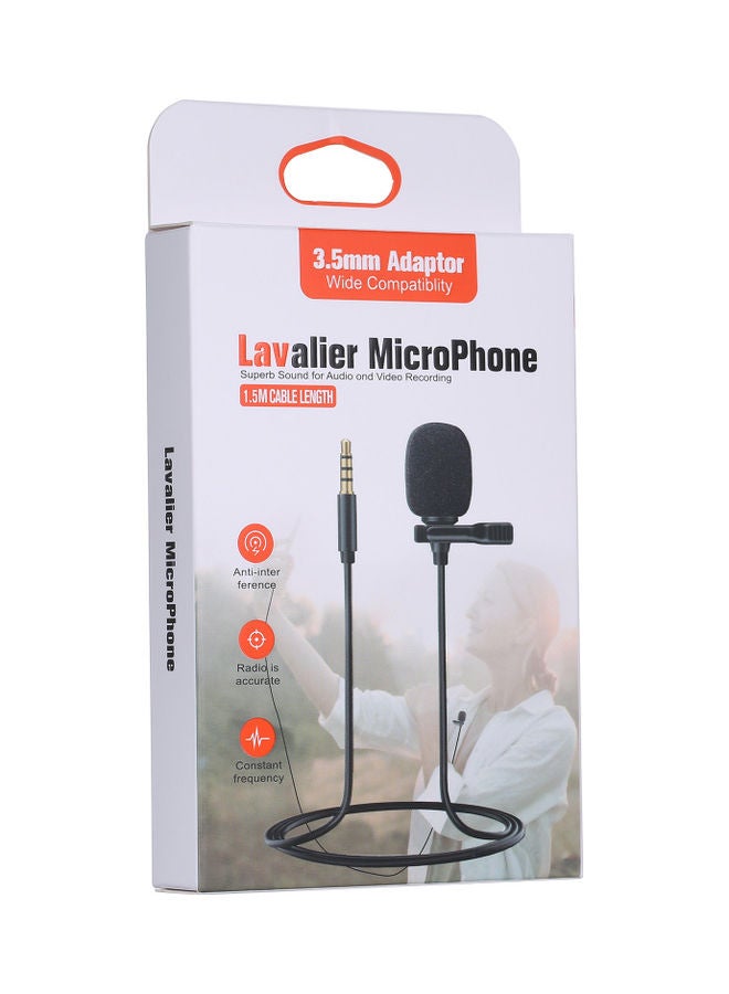 Lavalier Microphone for Professional Camera and Mobile V8057_P Black