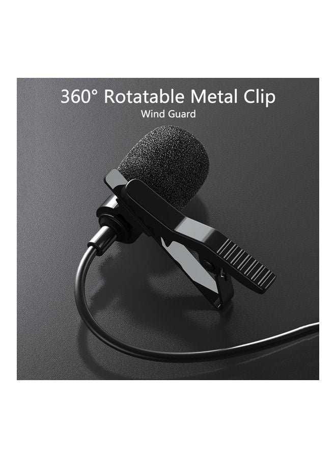 Lavalier Microphone for Professional Camera and Mobile V8057_P Black