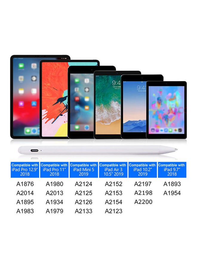 قلم ستايلس ذكي K10 لشاشات اللمس السعوية، متوافق مع قلم ستايلس، لون أبيض أبيض - Image 2