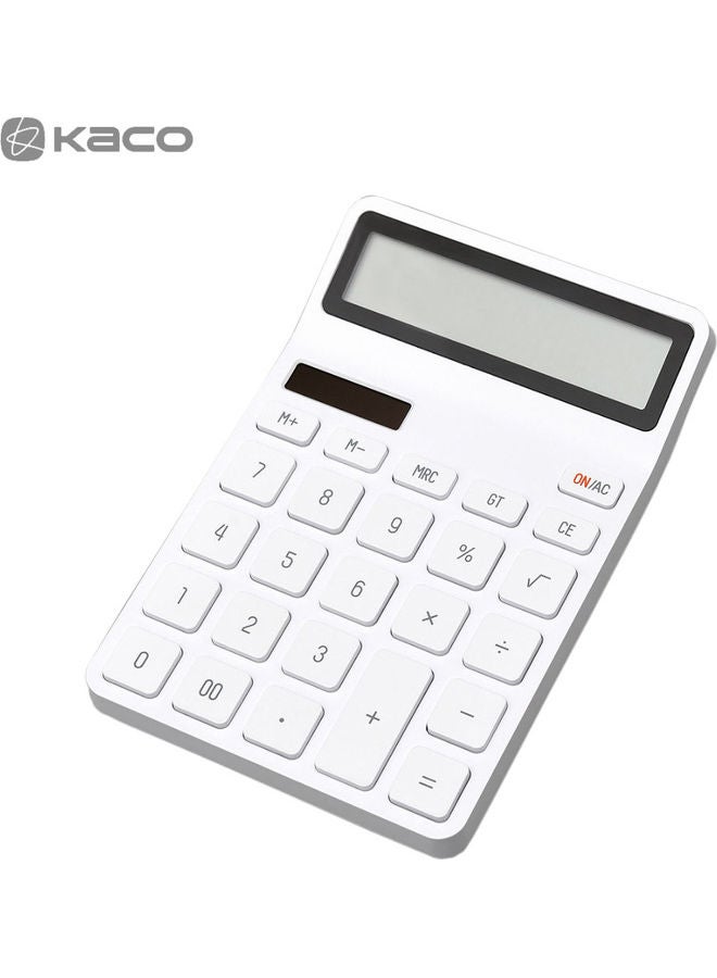 Generic Mini Desktop Electronic Portable Calculator 12 Digital LCD White  - Image 1