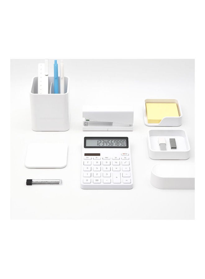 Generic Mini Desktop Electronic Portable Calculator 12 Digital LCD White  - Image 4