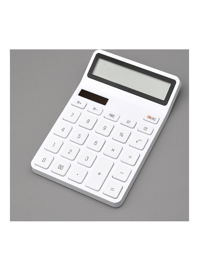 Generic Mini Desktop Electronic Portable Calculator 12 Digital LCD White  - Image 5