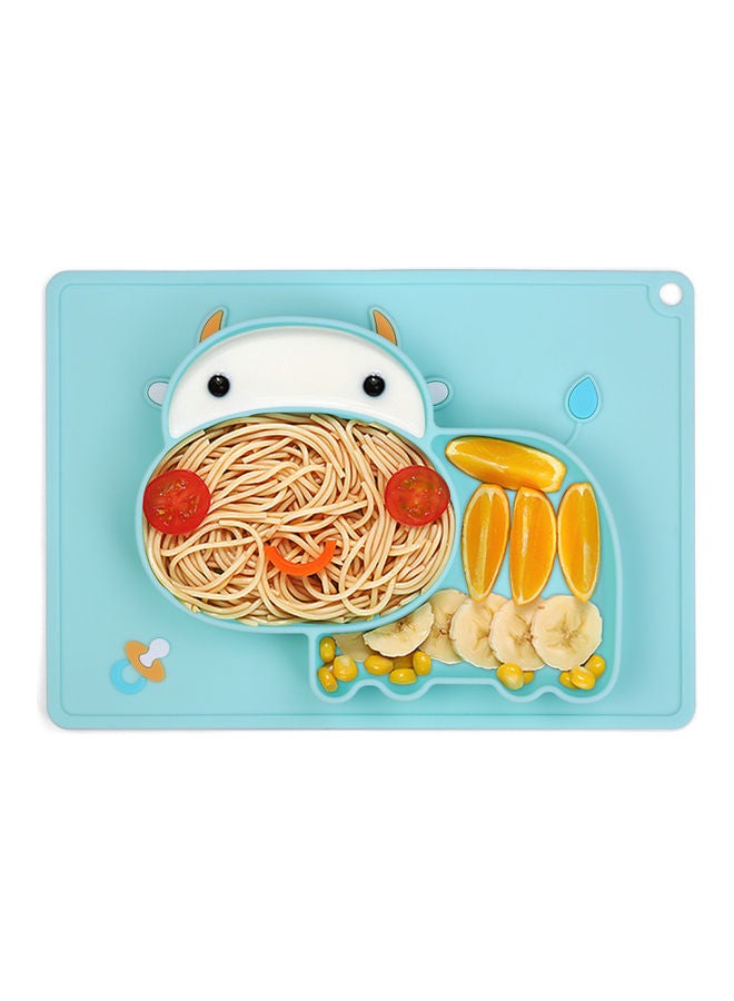 Hippo Shape Food Catching Non-Slip Heat-Resistant Silicone Baby Placemat - Image 1