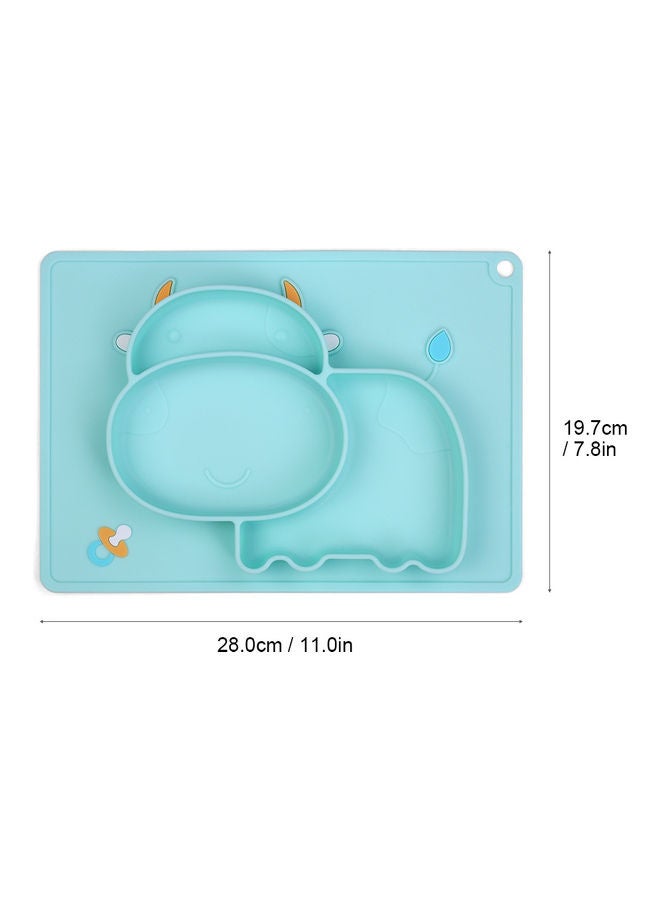 Hippo Shape Food Catching Non-Slip Heat-Resistant Silicone Baby Placemat - Image 2
