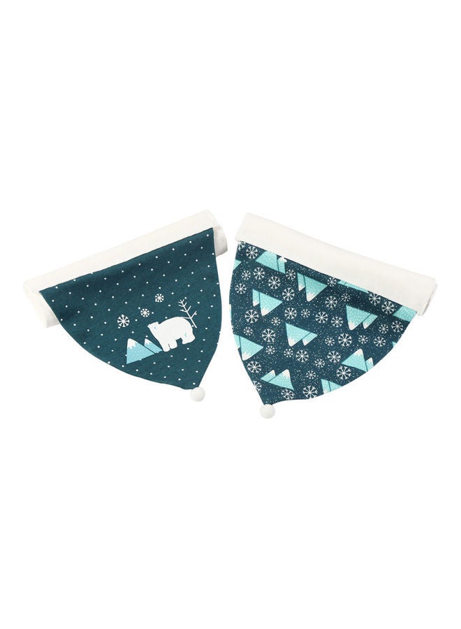 insular Insular 2 Pack Baby Bib Wipe Sweat Absorbent Cloth Cotton Triangle Soft Cartoon Bandana Drool Bibs For Home Life Travel Toddlers Kids - Image 1