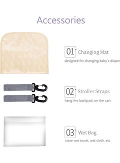 insular Large Capacity Multi-Function Waterproof Diaper Bag Set  - Image 2