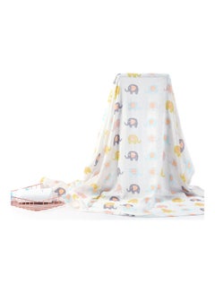 insular Insular Muslin Swaddle Blanket Bamboo Fiber & Cotton Baby Blankets Soft & Breathable Portable Nursery Blankets For Infants Toddlers Kids Home Or Travel (51.2 x 43.3In)  - Image 1