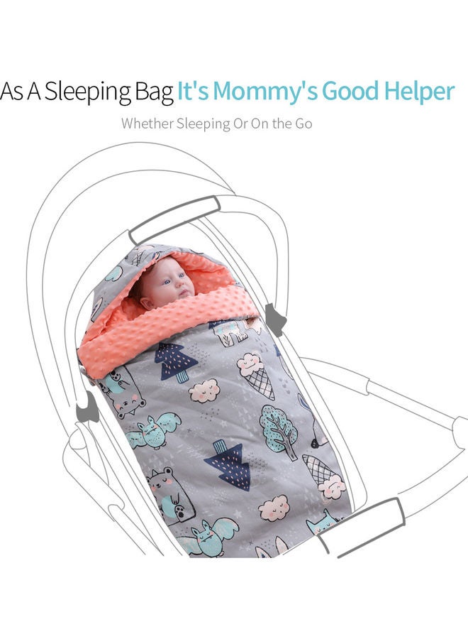 insular Baby Wrap Swaddle Blanket Cotton Hooded Sleeping Bag  - Image 4