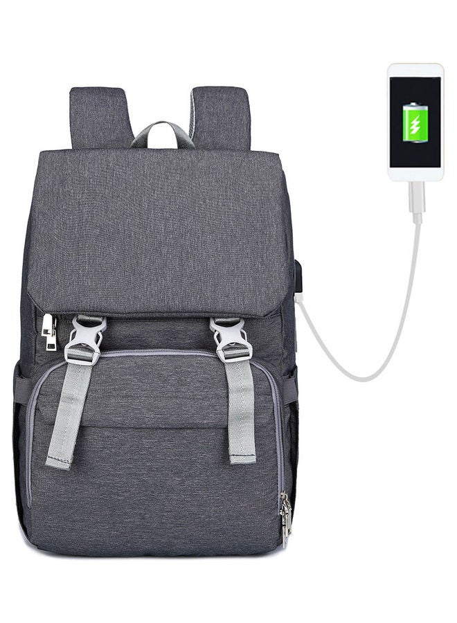 Multi-Functional Waterproof Large Capacity Baby Diaper Bag With USB Charging Port - Image 1