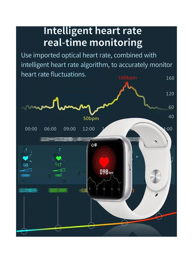 P80S  Global Version Smart Watch 1.6'' IPS Screen Fitness Tracker White - Image 2