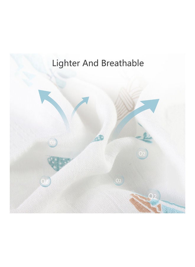 انسولار بطانية تقميط مصنوعة من نسيج موسلين القطني بتصميم مستطيل مصنوعة من ألياف الخيزران والقطن، بطانيات أطفال ناعمة وقابلة للتهوية ومحمولة للرضع والأطفال الصغار، للاستخدام سواء في المنزل أو عند السفر (51.2 × 43.3 بوصة) - Image 5