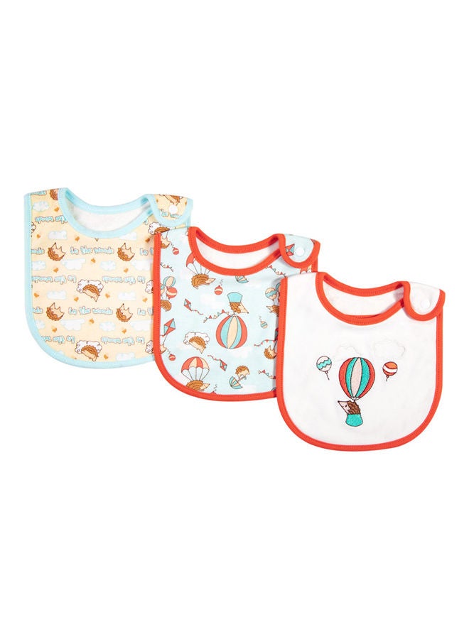 انسولار 3 مريلات من القطن العضوي 100% لإطعام الطفل أثناء التسنين - Image 1