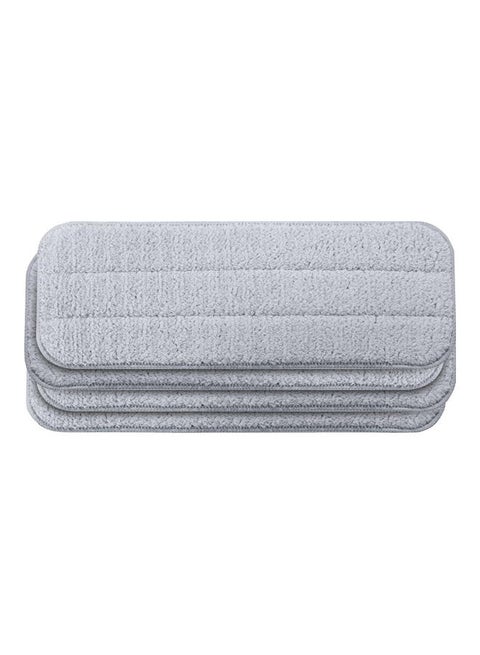 4-Piece Smart Water Spray Mop Sweeper Cloth Head Replacement Pad Grey 20 x 6 x 10cm
