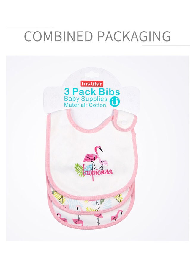 انسولار مجموعة مرايل للرضاعة والتسنين مصنوعة من القطن العضوي 100%، ومكونة من ثلاث قطع. - Image 1