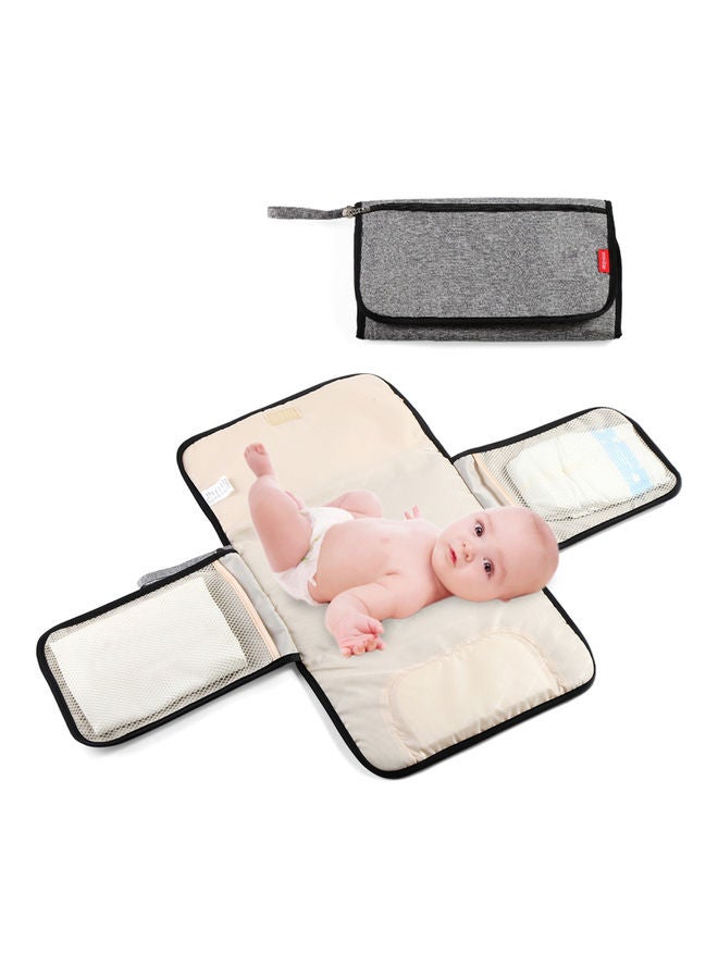 insular Foldable Waterproof 3-Layers Baby Changing Pad with Multiple Pockets - Image 1