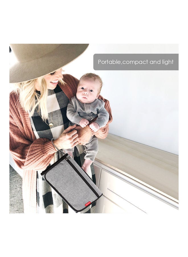 insular Foldable Waterproof 3-Layers Baby Changing Pad with Multiple Pockets - Image 4