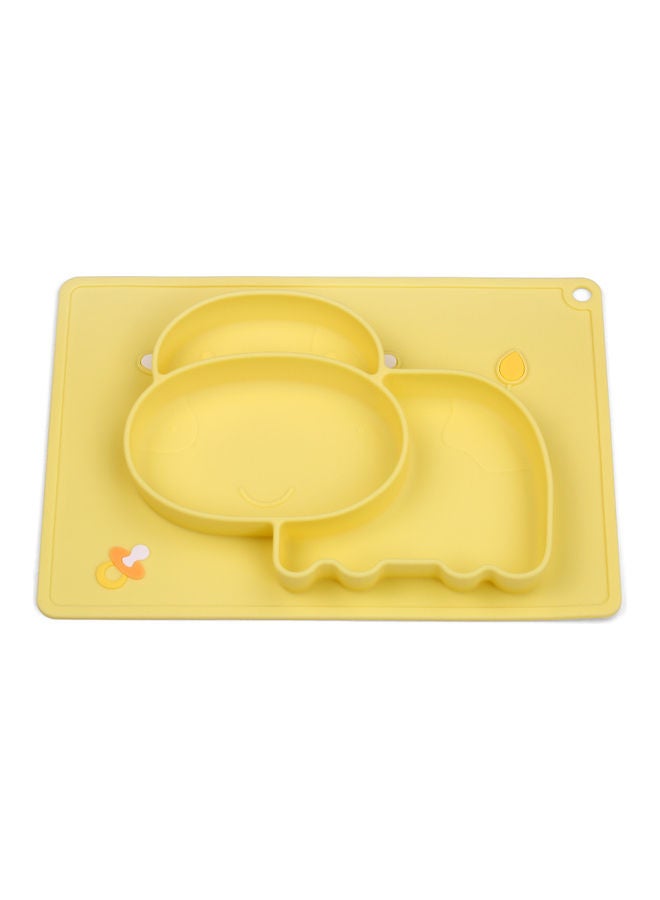 Hippo Shape Food Catching Non-Slip Heat-Resistant Silicone Baby Placemat - Image 2