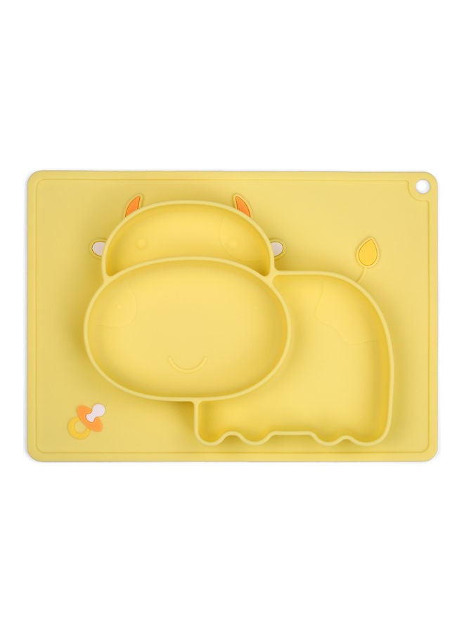 Hippo Shape Food Catching Non-Slip Heat-Resistant Silicone Baby Placemat - Image 3
