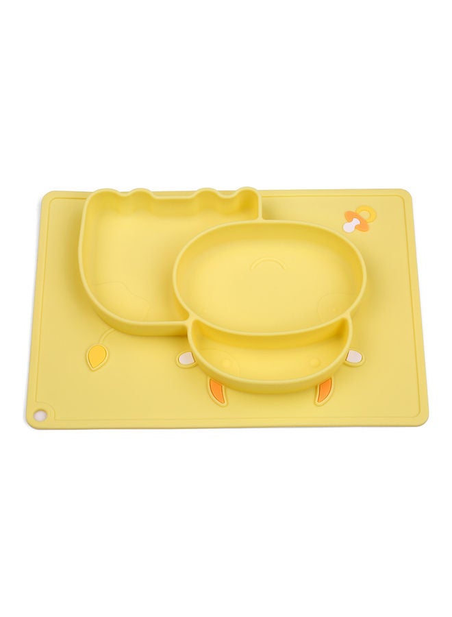 Hippo Shape Food Catching Non-Slip Heat-Resistant Silicone Baby Placemat - Image 5
