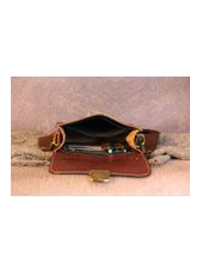 Bamm Cowhide Leather Crossbody Bag brown - Image 4