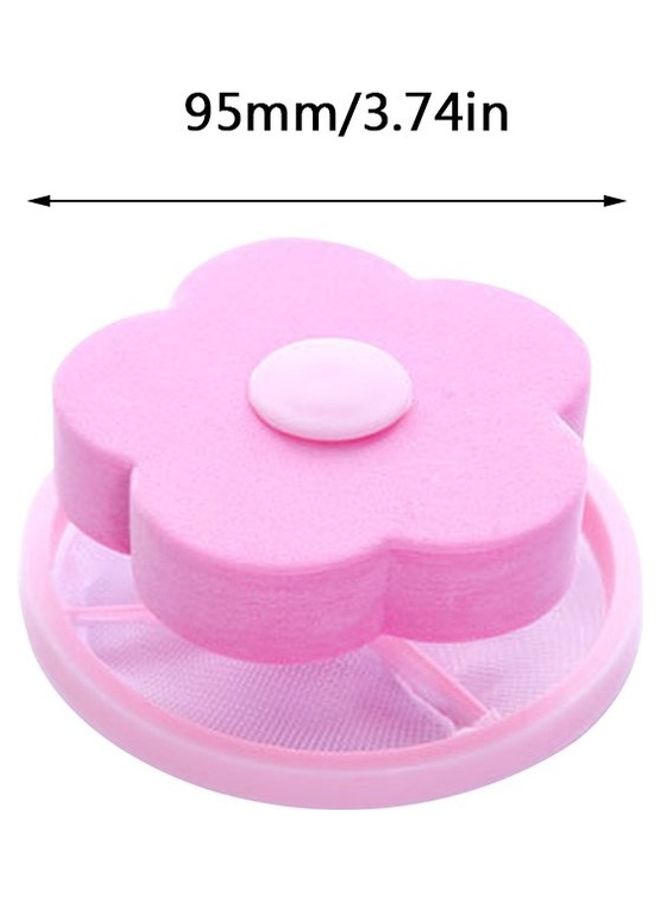 مجموعة إزالة الشعر العالق بالملابس مكونة من كيس فلتر شبكي على شكل زهرة وردي 3.74بوصة - Image 2