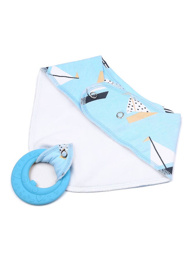 4 Piece Baby Bandana Drool Bibs And Teething Toys - Image 2