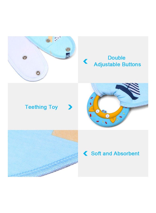 4 Piece Baby Bandana Drool Bibs And Teething Toys - Image 3