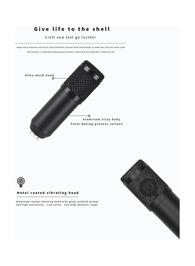 Live Sound Card Microphone Set Voice Changer Multifunctional USB Audio Interface V6957-1_P Black/White - Image 5