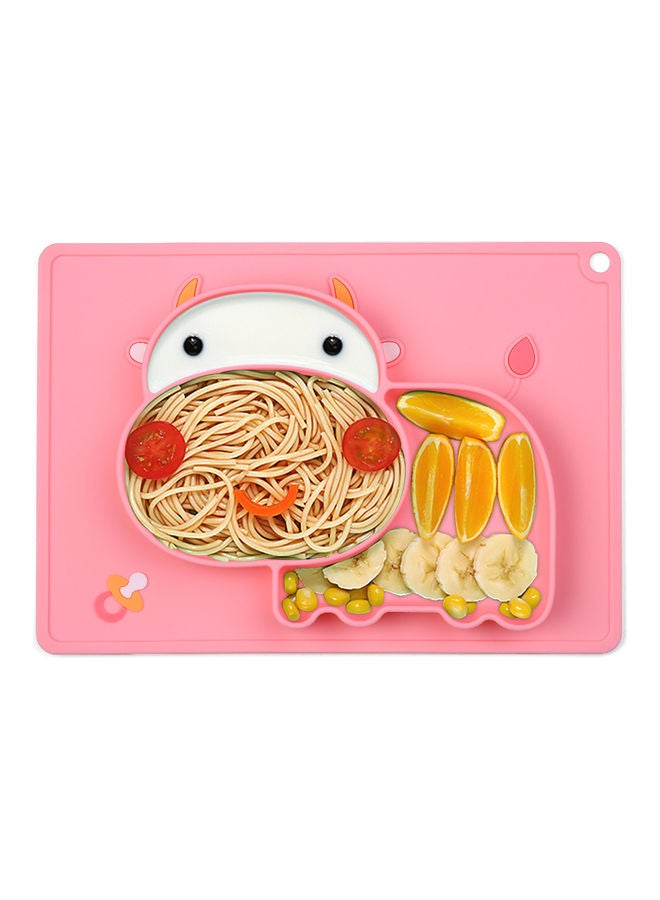 Hippo Shape Food Catching Non-Slip Heat-Resistant Silicone Baby Placemat - Image 1