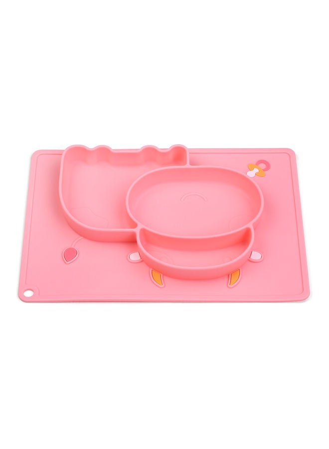 Hippo Shape Food Catching Non-Slip Heat-Resistant Silicone Baby Placemat - Image 3