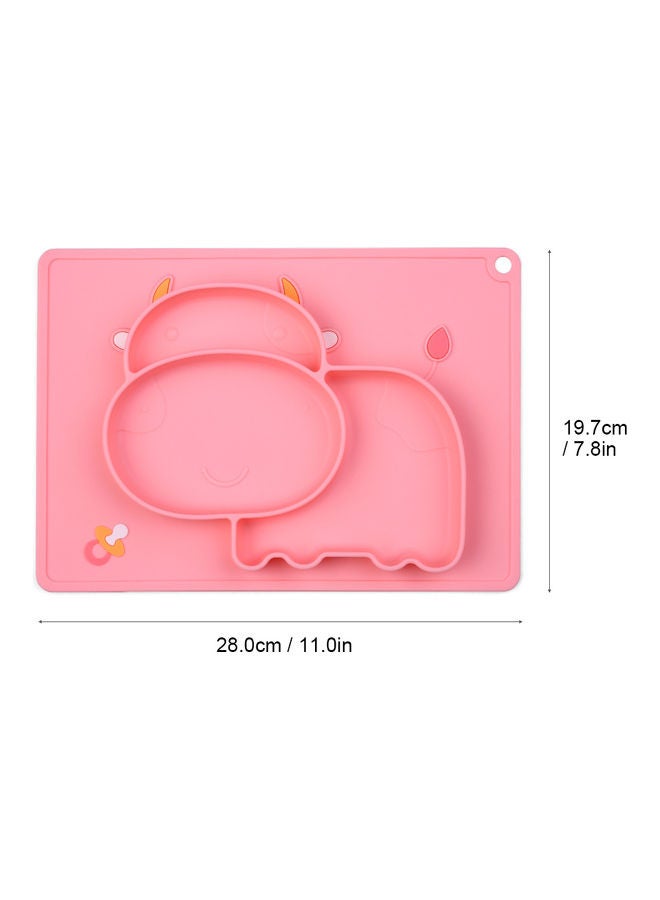 Hippo Shape Food Catching Non-Slip Heat-Resistant Silicone Baby Placemat - Image 4