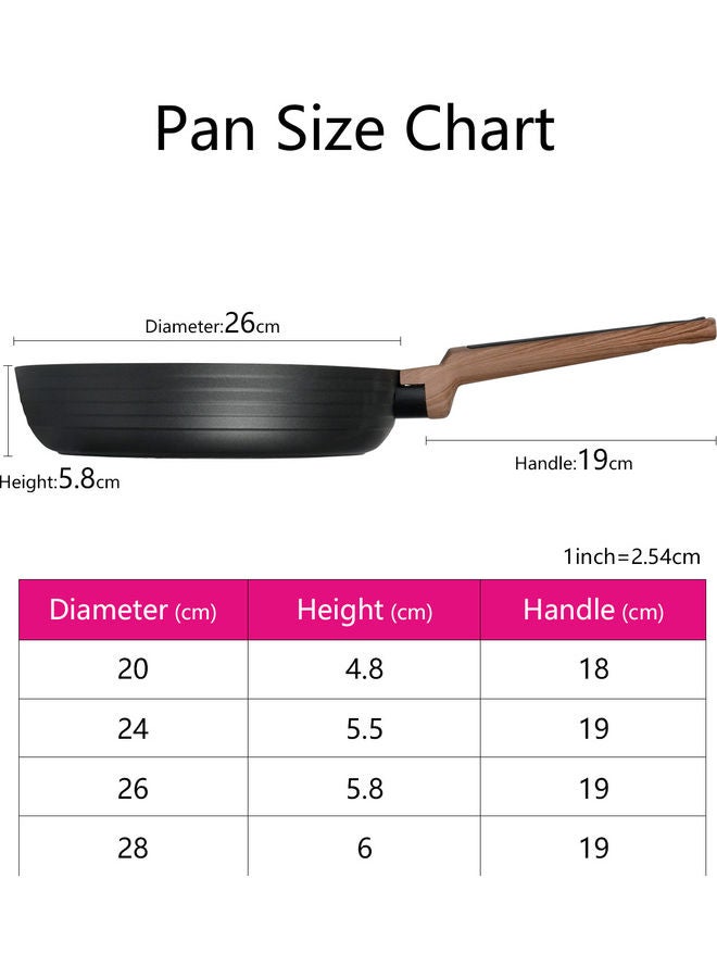 فيسمان مقلاة قلي من الألومنيوم بطبقة خارجية مانعة للالتصاق وقاعدة حث حراري من سلسلة دايموند أسود 20x4.8سم - Image 2