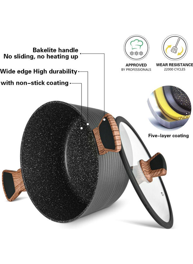 فيسمان إناء من الألومنيوم بطبقة غير لاصقة مع غطاء زجاجي رمادي ماسي/ شفاف 24x12سم - Image 3