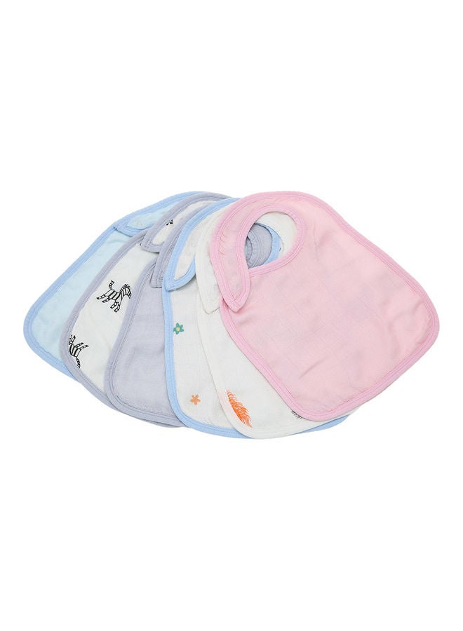 kribbea 100% Organic Bamboo Muslin Soft Absorbent 3 Layers Adjustable Bib  - Image 5