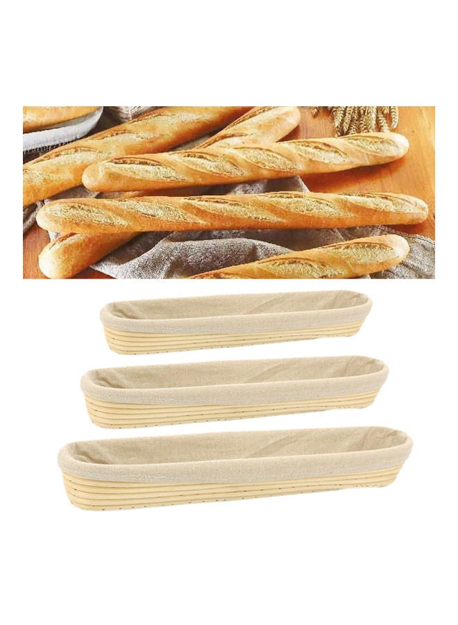 Generic - French Bread Dough Proofing Basket With Cloth Cover Beige - Image 1