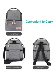 YOUHA Insulation Fabric Multi-Functional Large Capacity Diaper Bag With Removable Strap  - Image 2