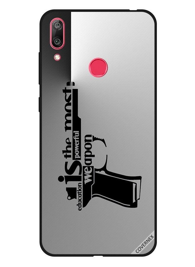 Covernex Huawei Y7 Prime 2019 Protective Case Cover Printed Featuring Ducation Is The Most Powerful Weapon DESIGN_0097 - Image 1
