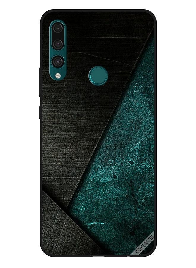 كوفرنيكس غطاء حماية واقٍ لهاتف هواوي Y9 برايم 2019 تصميم أسود وأخضر داكن - Image 1