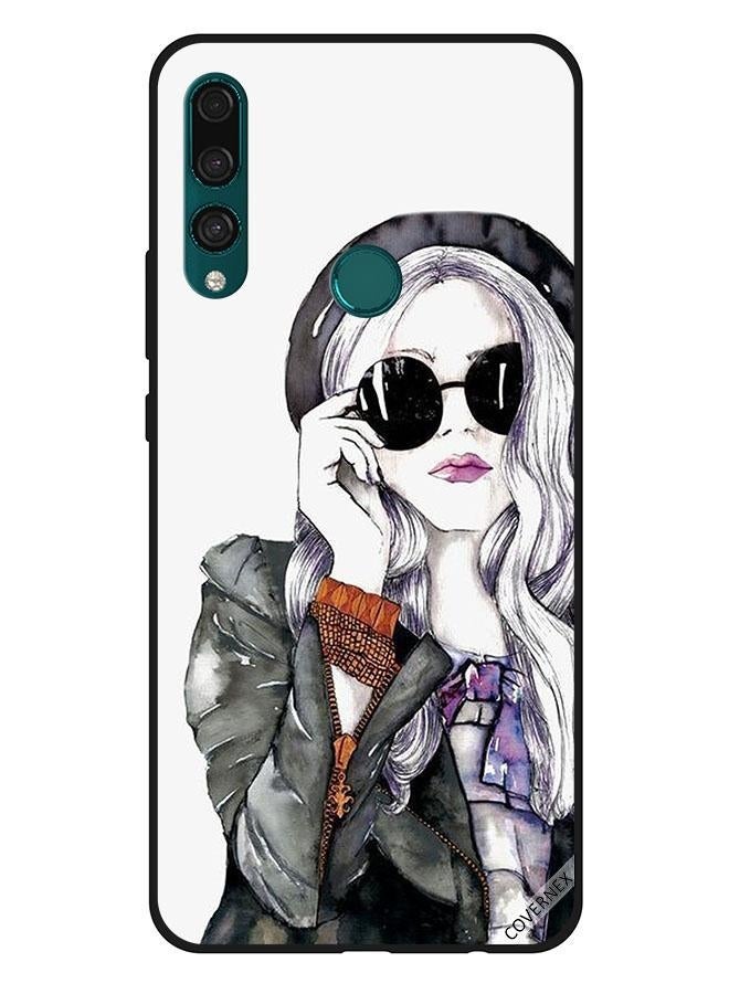 كوفرنيكس غطاء حماية واقٍ لهاتف هواوي Y9 برايم 2019 فتاة لطيفة أنيقة ترتدي نظارةً سوداء - Image 1