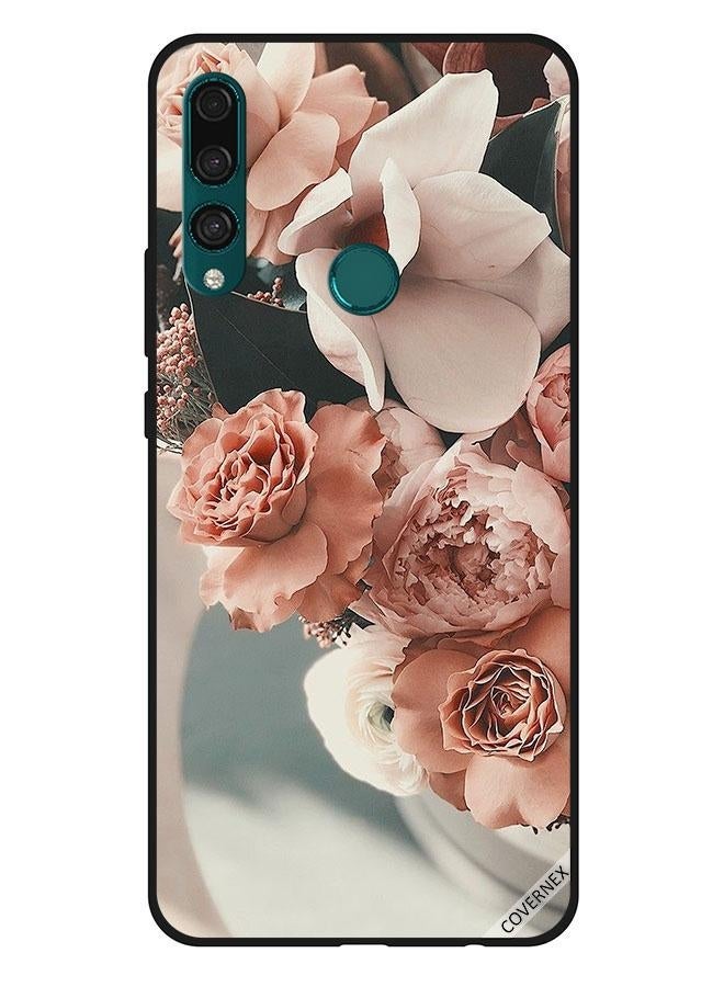 كوفرنيكس غطاء حماية واقٍ لهاتف هواوي Y9 برايم 2019 باقة من أزهار الخوخ - Image 1