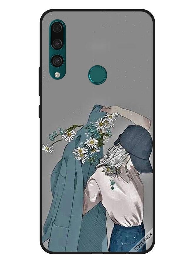 Covernex Protective Case Cover for Huawei Y9 Prime 2019 Cap Girl Wearing Floral Coat - Image 1